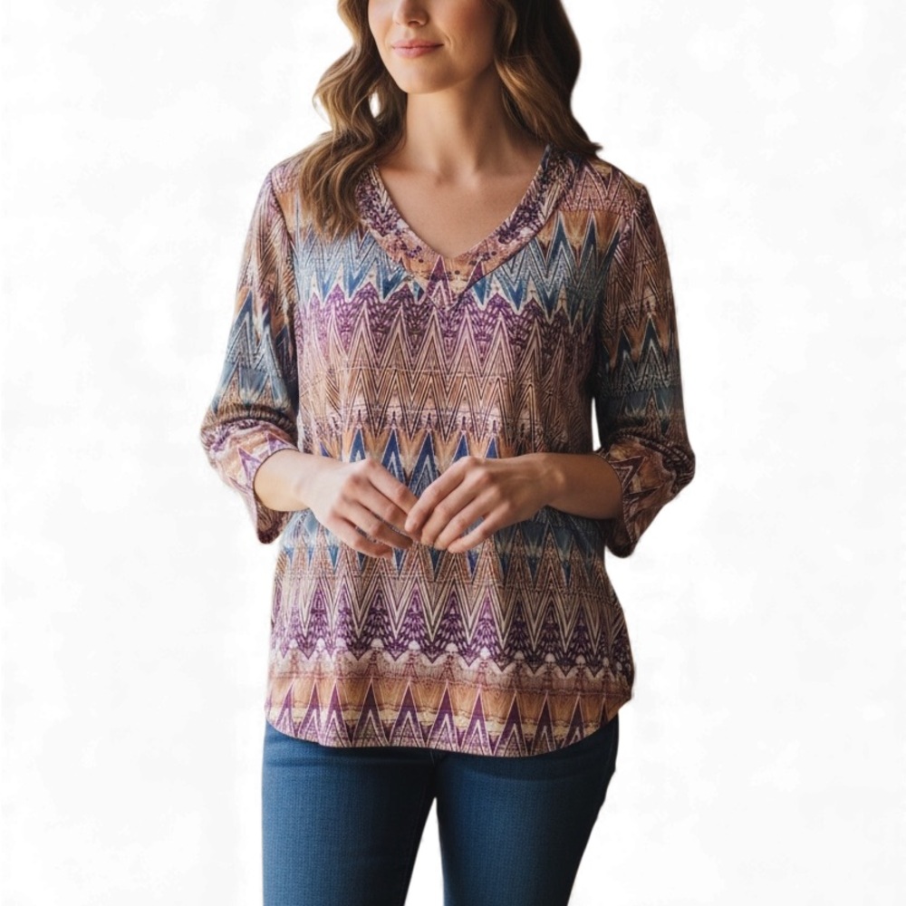 alfred dunner ladies  embellished top